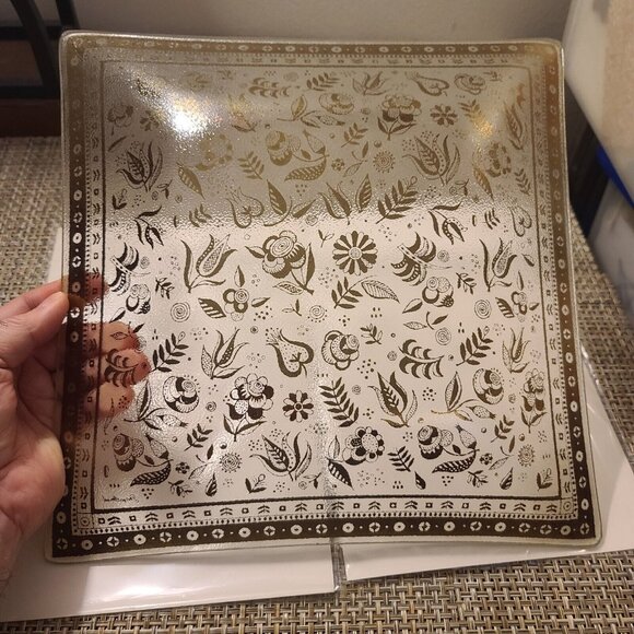 Vintage George Briand Square Art Glass Dish - Picture 3 of 3